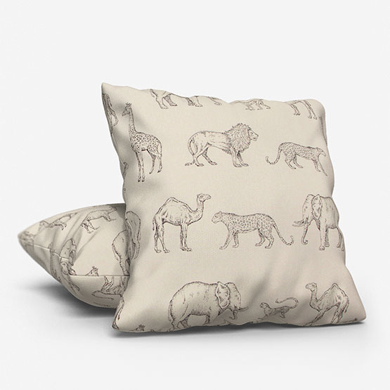 Prairie Animals Anthracite Cushion