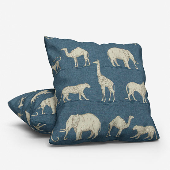 Prairie Animals Denim Cushion