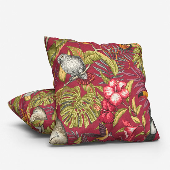 Rainforest Cranberry Cushion