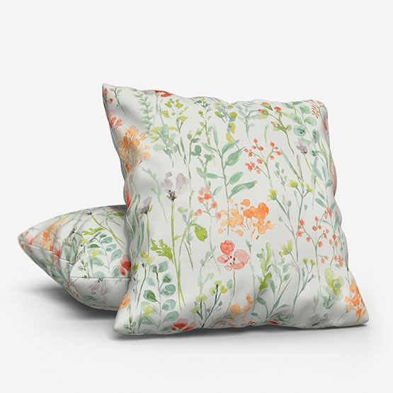 Wild Flowers Clementine Cushion