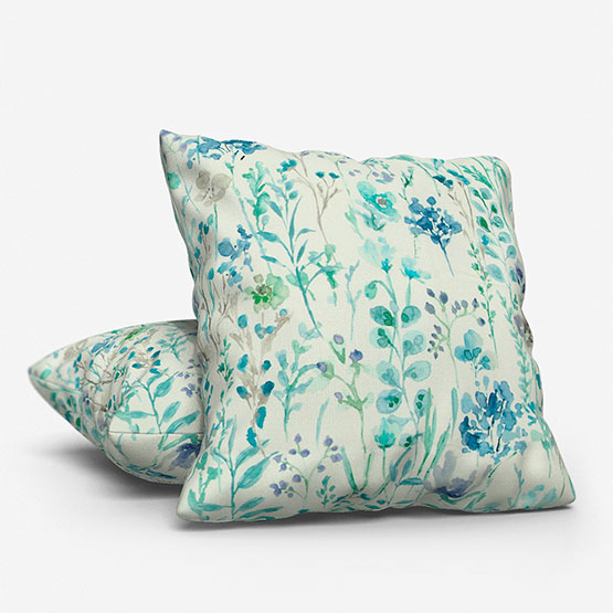 Wild Flowers Cobalt Cushion