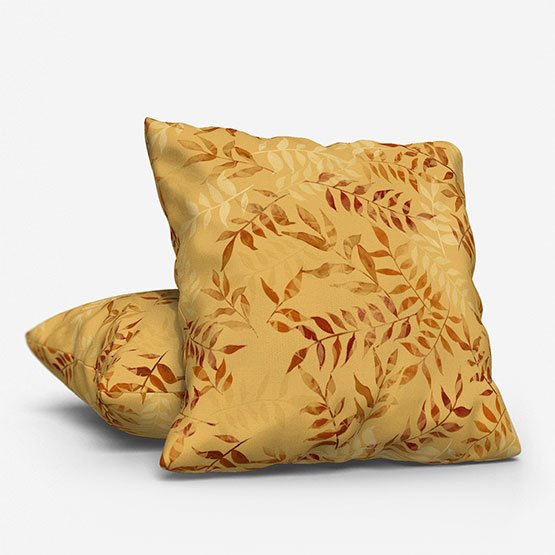 Sonova Studio Kaleidoscope Leaves Mustard cushion