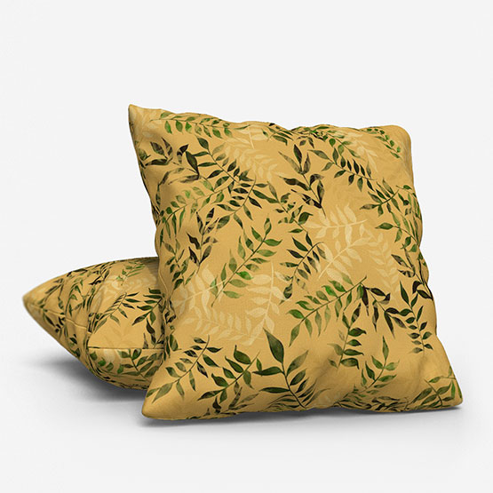 Sonova Studio Kaleidoscope Leaves Ochre cushion