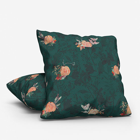 Sonova Studio Pumpkin Spice Forest Green Cushion