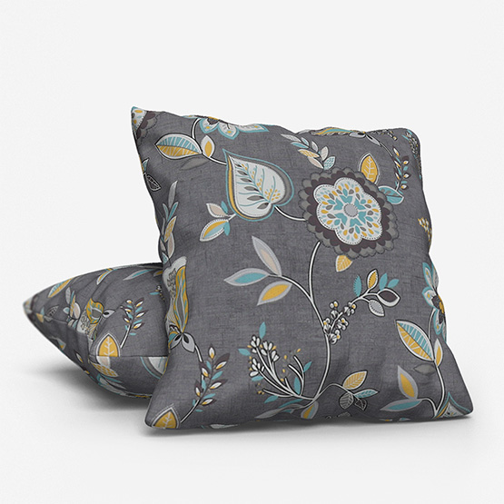 Studio G Octavia Charcoal/Chartreuse cushion