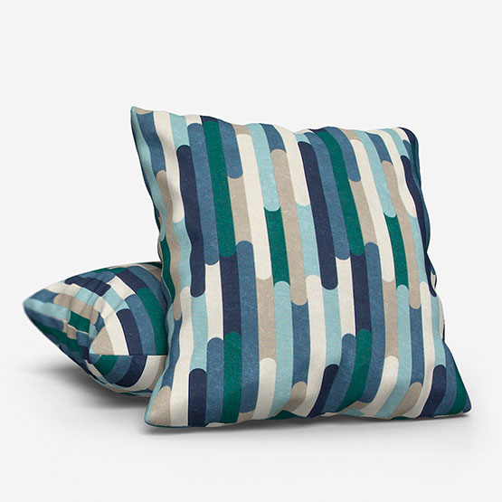 Seattle Mineral and Navy Cushion