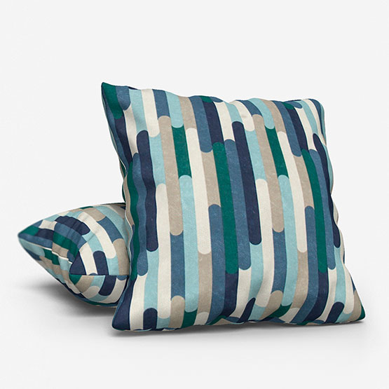Seattle Mineral and Navy Cushion