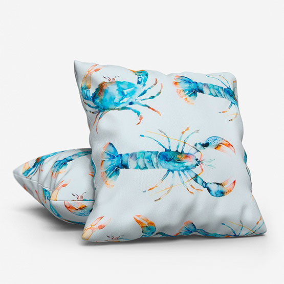 Voyage Crustaceans Cobalt cushion