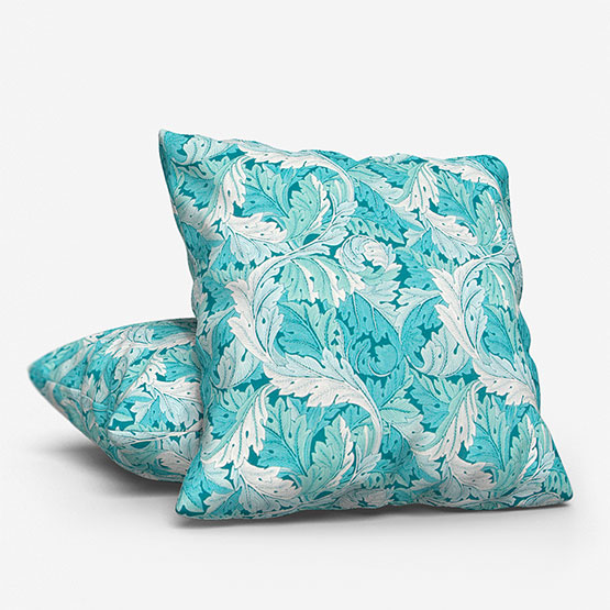 William Morris Acanthus Teal Cushion | Blinds Direct