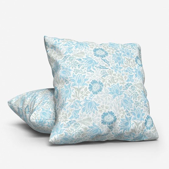 William Morris Mallow Denim and Ivory cushion