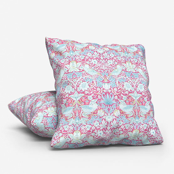 William Morris Strawberry Thief Plum Cushion