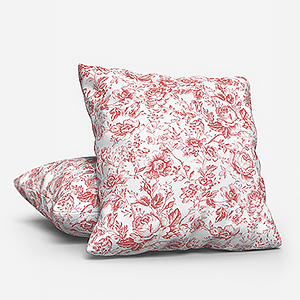 Camengo Celestine Tissu Rouge Grenat Cushion
