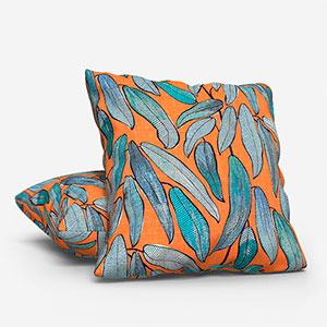 Edinburgh Weavers Tropical Leaf Tangerine Cushion