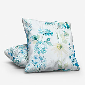 Wild Garden Cotton Cornflower Cushion