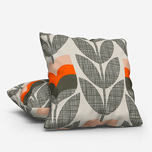 Orla Kiely Rosebud Orange Cushion