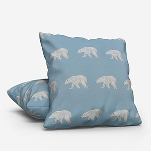 Polar Bear Blue Cushion