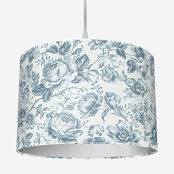 Camengo Celestine Tissu Bleu Encre Easy Fit Lamp Shade