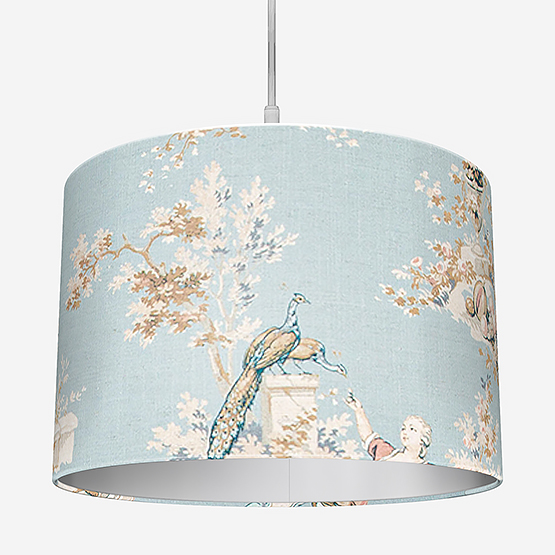 Camengo Gavotte Tissu Bleu Doux Easy Fit Lamp Shade