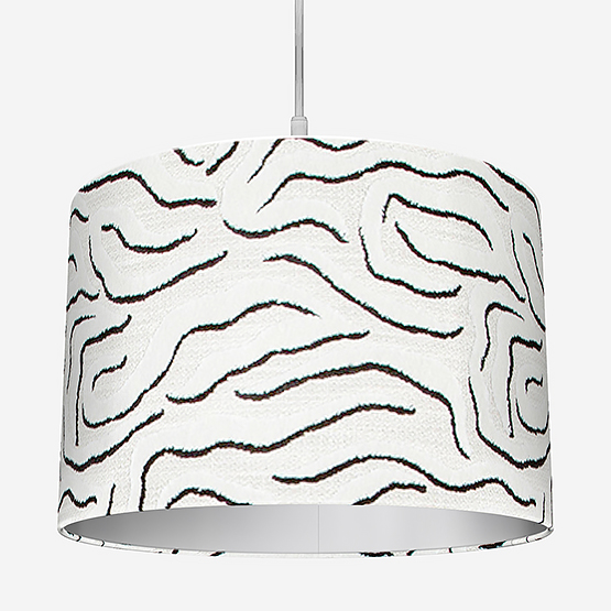 Camengo Ophea Velvet Black and White Easy Fit Lamp Shade