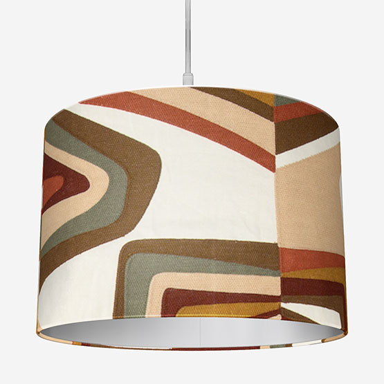 Casamance West Dream Orange Brule Ocre Easy Fit Lamp Shade