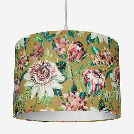 Paradise Velvet Ochre Lamp Shade