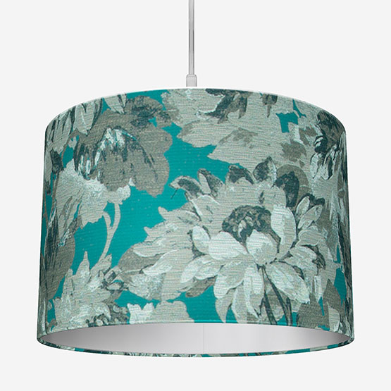 Clarke & Clarke Sunforest Jacquard Peacock lamp_shade