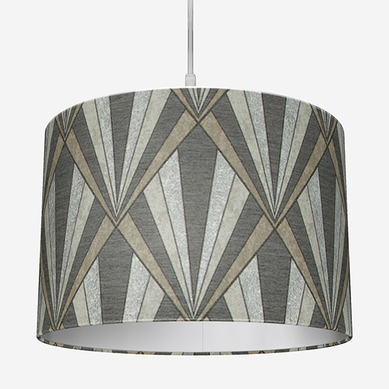 Fibre Naturelle Vogue Black Chrome Lamp Shade