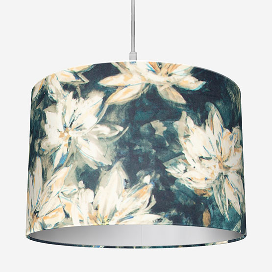 Fibre Naturelle Waterlily Navy lamp_shade