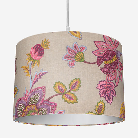 Chanderi Cerise Lamp Shade