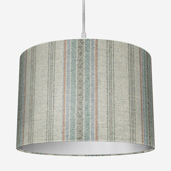 MOON Blenheim Silver Aqua Easy Fit Lamp Shade