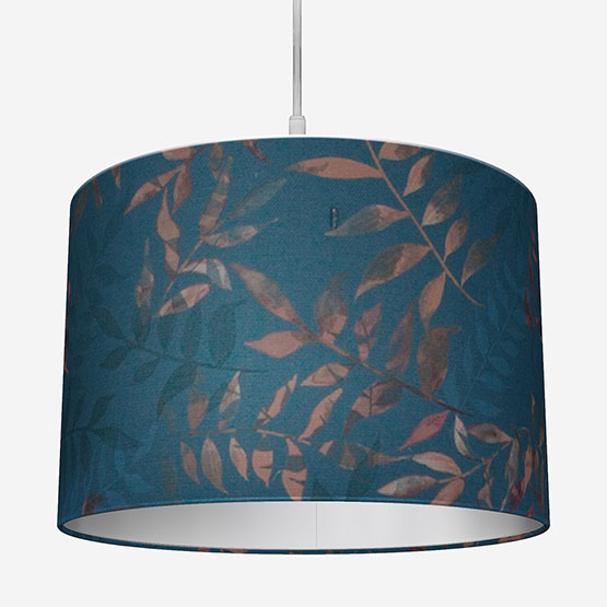 Sonova Studio Kaleidoscope Leaves Blue Rust Lamp Shade