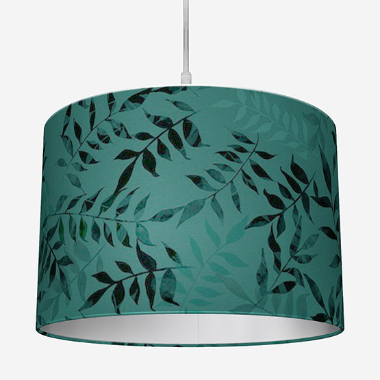 Sonova Studio Kaleidoscope Leaves Teal Lamp Shade