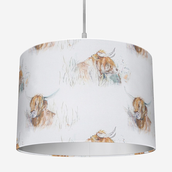 Voyage Highland Cow Linen Lamp Shade