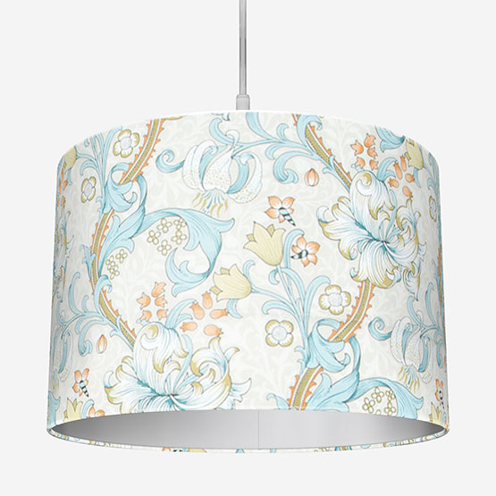 William Morris Golden Lily Linen and Teal lamp_shade