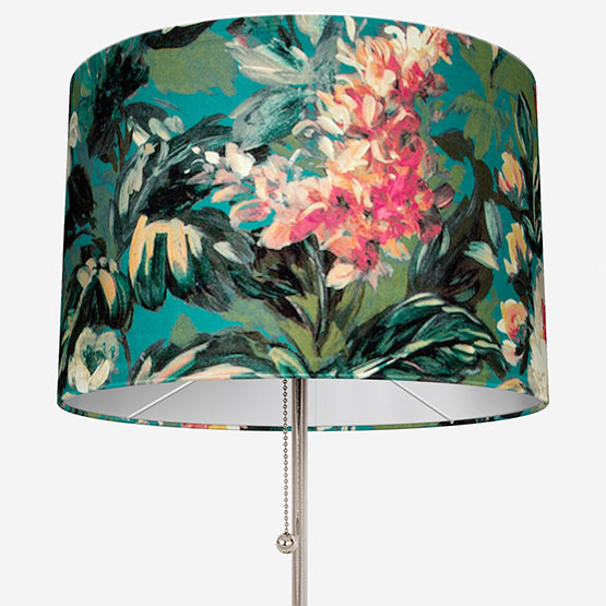 Clarke & Clarke Lilium Velvet Peacock lamp_shade