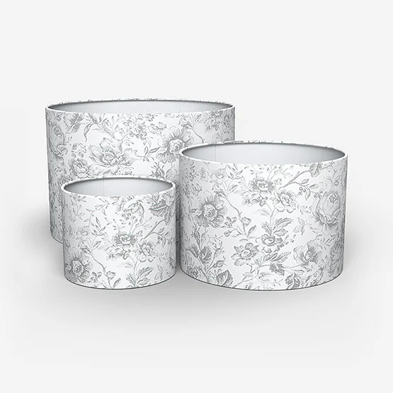 Camengo Celestine Tissu Noir Fusain lamp_shade