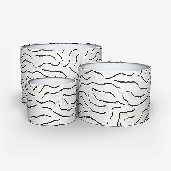 Camengo Ophea Velvet Black and White lamp_shade