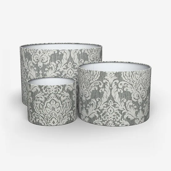 Classic Damask Charcoal lamp_shade