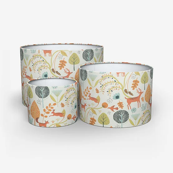 Scandi Woodland Burnt Orange lamp_shade