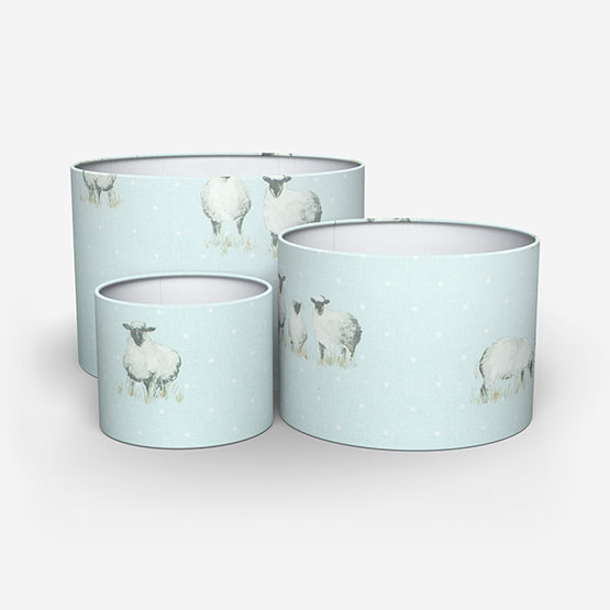 Fryetts Sheepy Blue lamp_shade