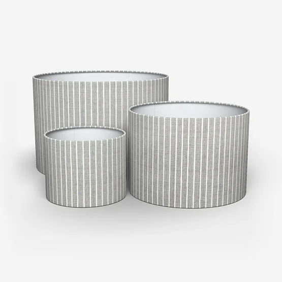 Pencil Stripe Pewter lamp_shade