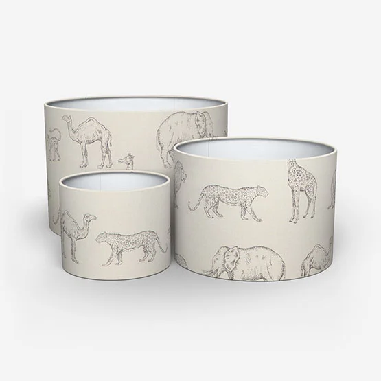 Prairie Animals Anthracite lamp_shade