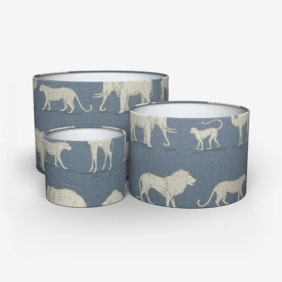 Prairie Animals Denim lamp_shade