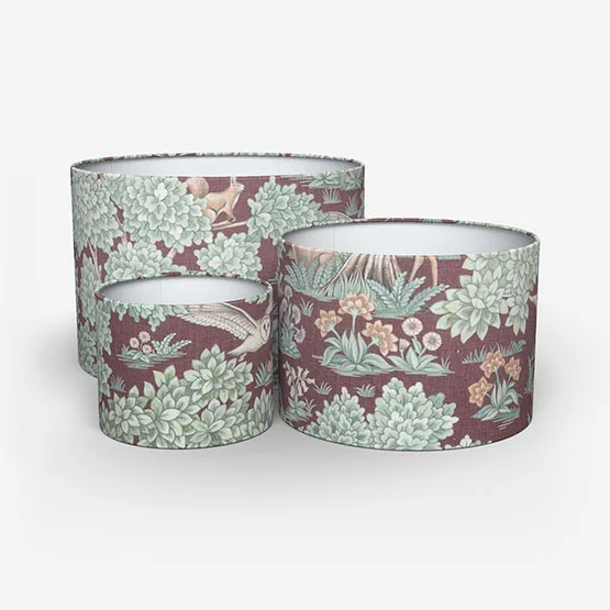 Woodland Retreat Velvet Bordeaux lamp_shade