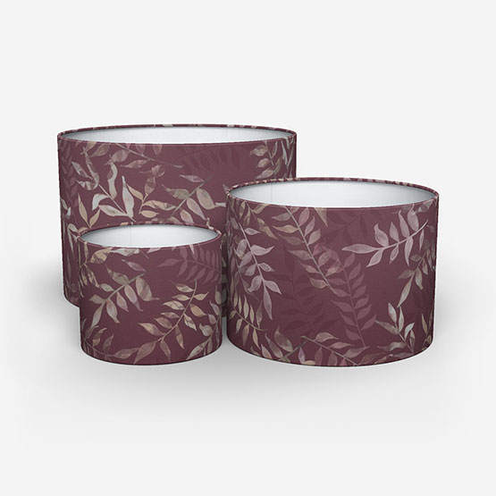 Sonova Studio Kaleidoscope Leaves Berry red lamp_shade