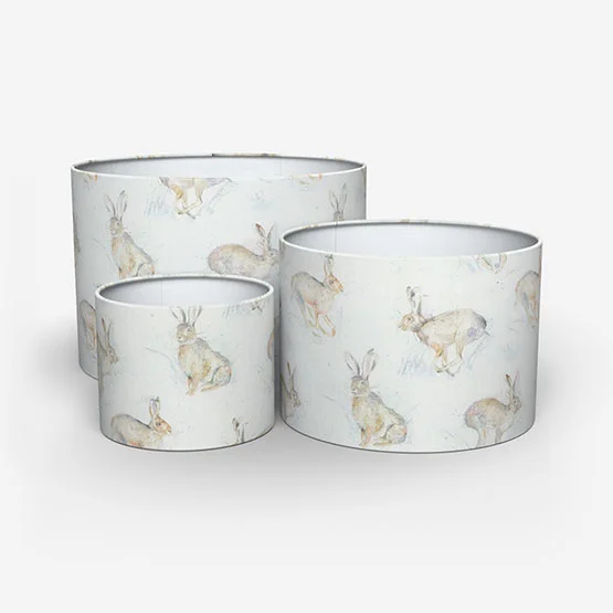 Voyage Hurtling Hares Linen lamp_shade