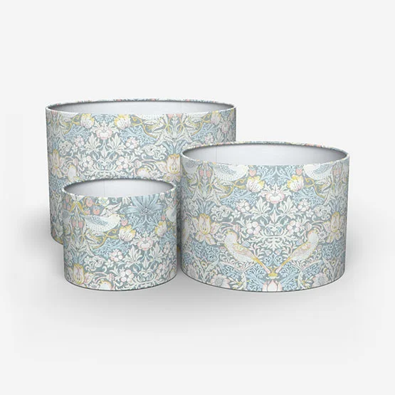 William Morris Strawberry Thief Slate and Blush lamp_shade
