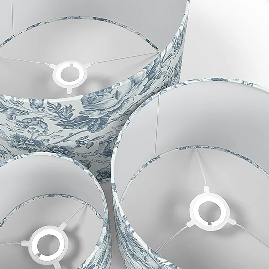 Camengo Celestine Tissu Bleu Encre lamp_shade