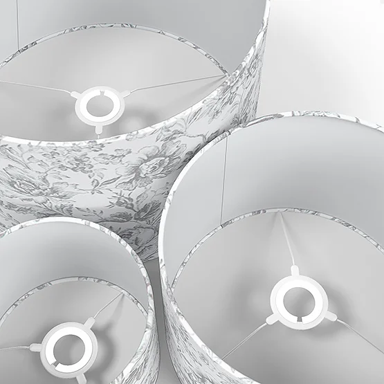 Camengo Celestine Tissu Noir Fusain lamp_shade