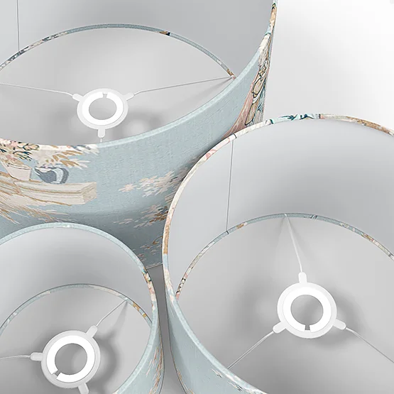 Camengo Gavotte Tissu Bleu Doux lamp_shade